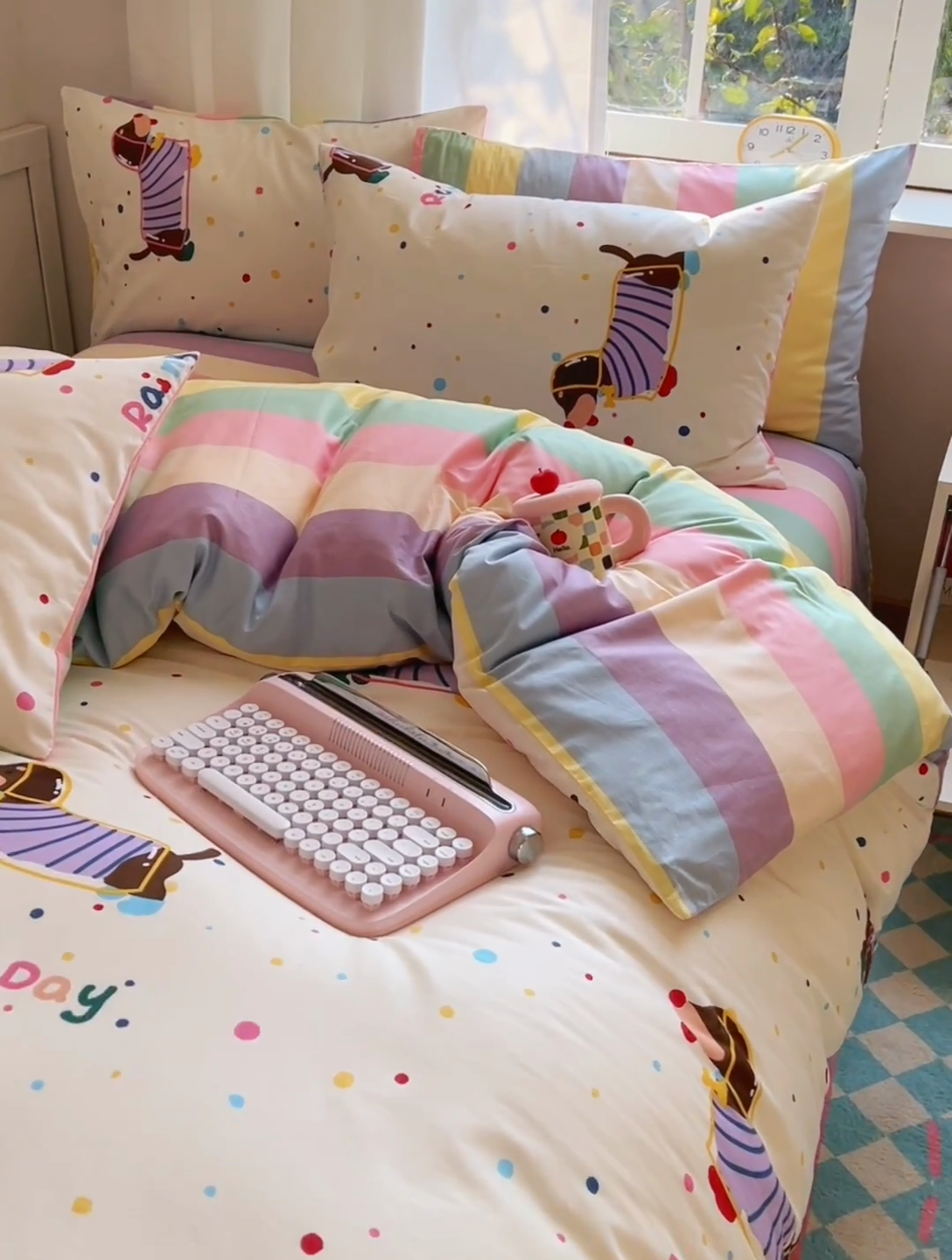 91家纺网 家纺一手货源 找家纺 2025春季新款13372全棉印花四件套-卡通系列 莱米