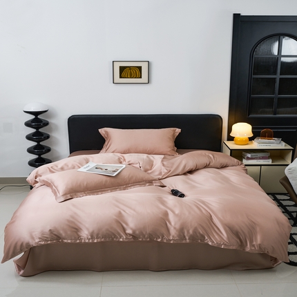 顾家家居  2025新款纯色兰精天丝四件套 肉桂粉