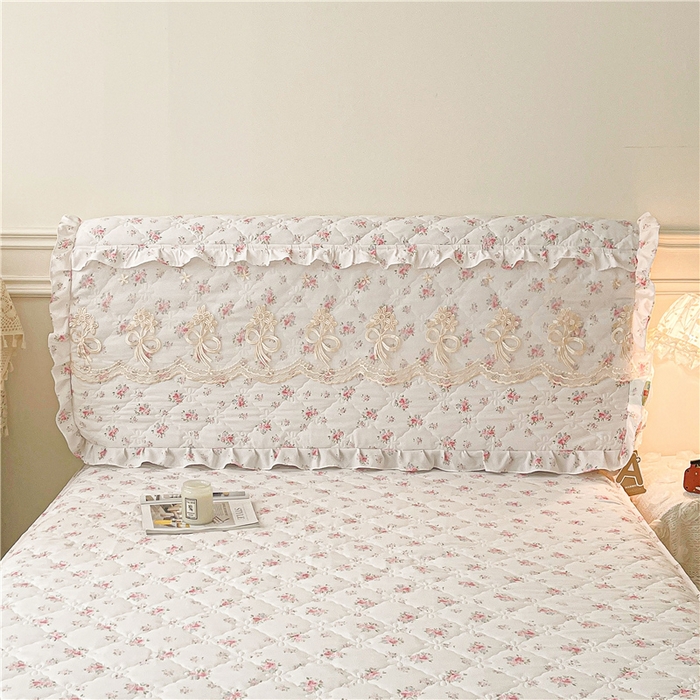 91家纺网 家纺一手货源 找家纺 十个点2025新款亲肤夹棉床头罩 花儿朵朵