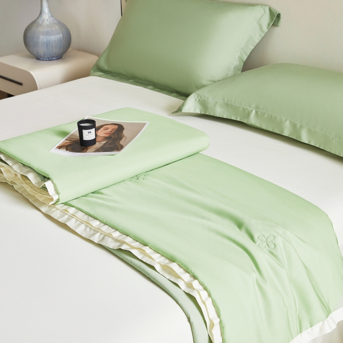 91家纺网 家纺一手货源 找家纺 （总）天瑜家纺 2025新款纯色天丝夏被