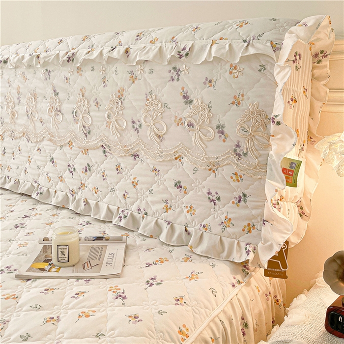 91家纺网 家纺一手货源 找家纺 十个点2025新款亲肤夹棉床头罩 普罗旺斯