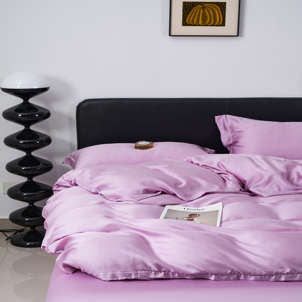顾家家居  2025新款纯色兰精天丝四件套 萝兰紫