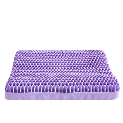 91家纺网 家纺一手货源 找家纺 悦织湾 2025新款TPE动态无压护颈枕2025新款高弹释压枕芯 优雅紫35*52*8/10CM 