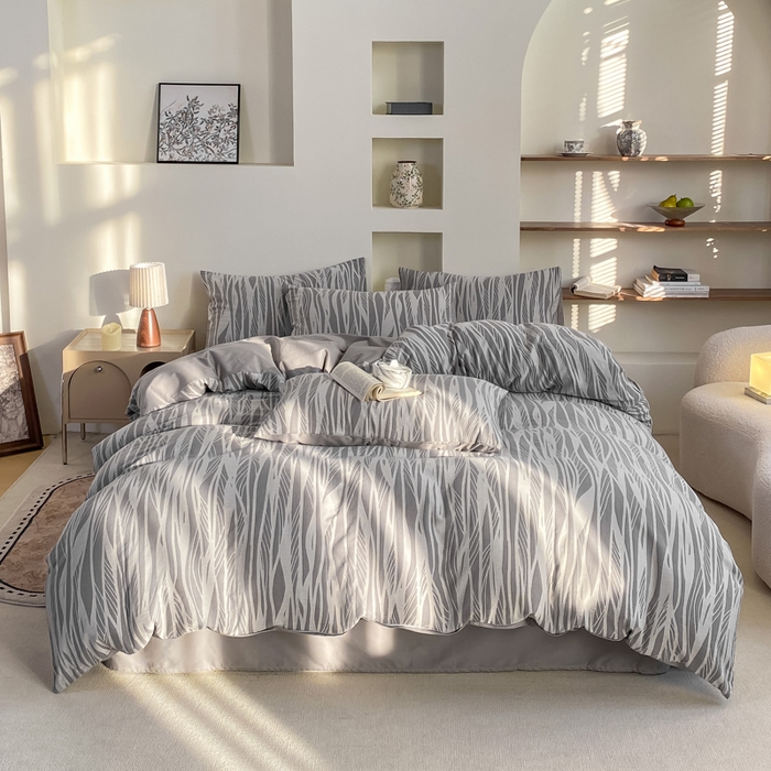 91家纺网 家纺一手货源 找家纺 凡客家居 2025新款60s色织提花系列四件套 佩斯