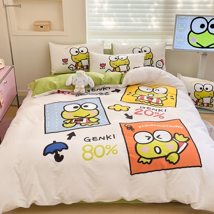 金爱家 2025新款纯棉数码印花大阪三丽鸥四件套 漫野