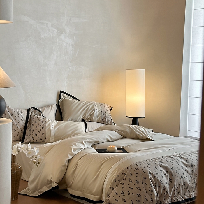 91家纺网 家纺一手货源 找家纺 （总）赫帛 2025新款50支长绒棉四件套-春日絮语