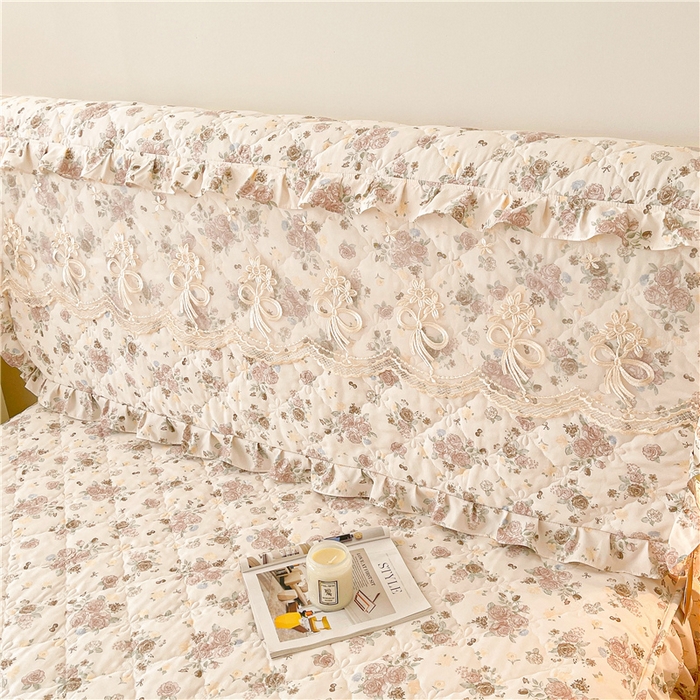 91家纺网 家纺一手货源 找家纺 十个点2025新款亲肤夹棉床头罩 花香四季