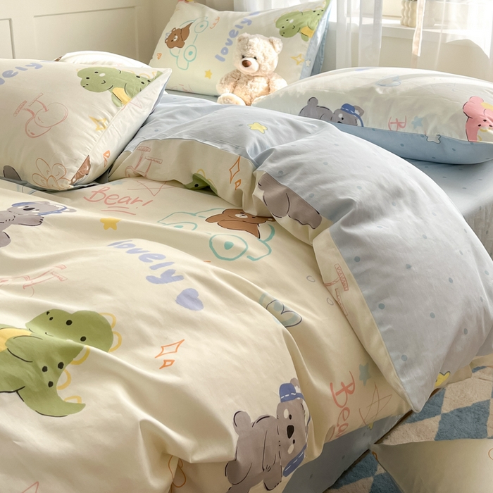 91家纺网 家纺一手货源 找家纺 吉象家纺 2025新款高支密全棉印花四件套12868跑量款 音乐考拉