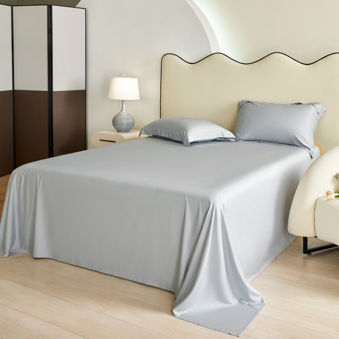 91家纺网 家纺一手货源 找家纺 天瑜家纺 2025新款纯色天丝夏被 浅灰