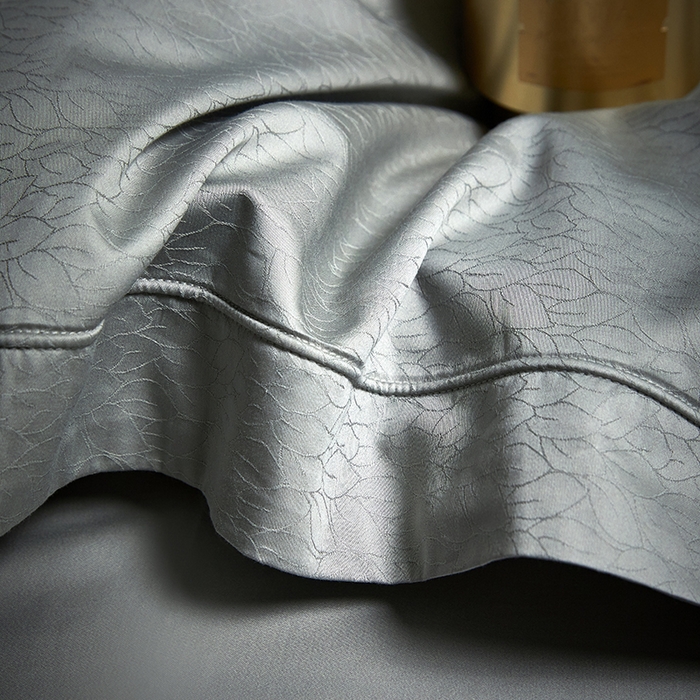 91家纺网 家纺一手货源 找家纺 榻尚家居 2025新款长绒棉贡缎提花手工立体埋绳工艺四件套礼盒包装 奢华魅力-水绿