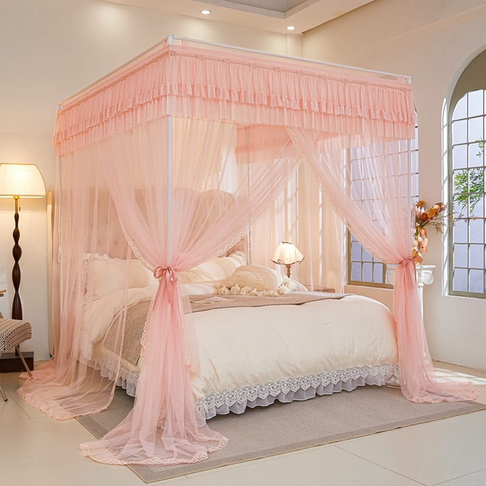 91家纺网 家纺一手货源 找家纺 梦尔佳 2025新款落地款蚊帐-赏心悦目系列860型号 藕玉