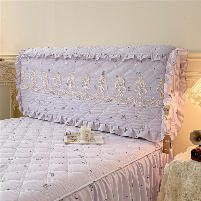 91家纺网 家纺一手货源 找家纺 十个点2025新款亲肤夹棉床头罩 月亮之上