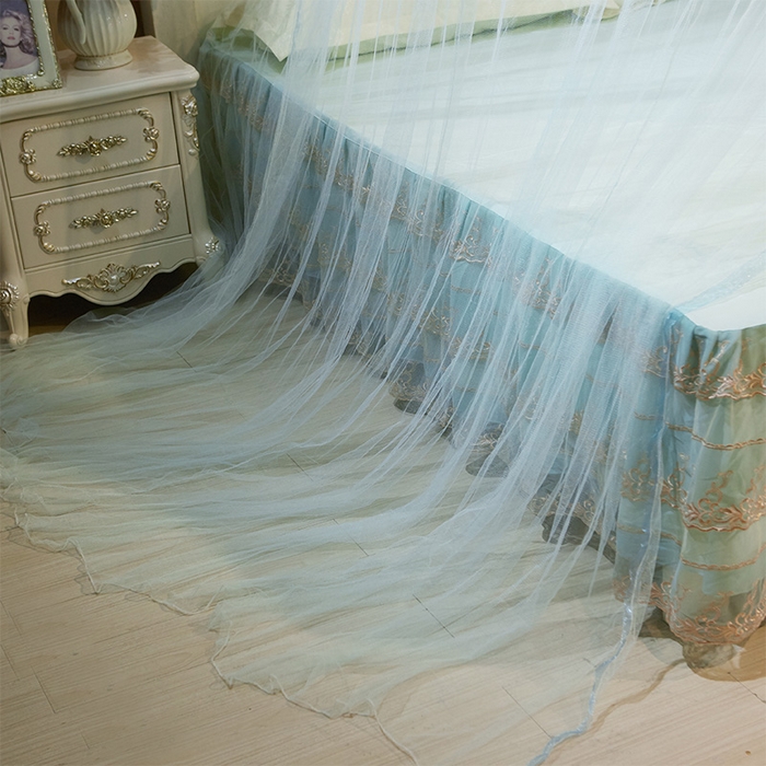 91家纺网 家纺一手货源 找家纺 宝莱利 2025年新款圆顶吊顶蚊帐-公主梦圆顶 水绿