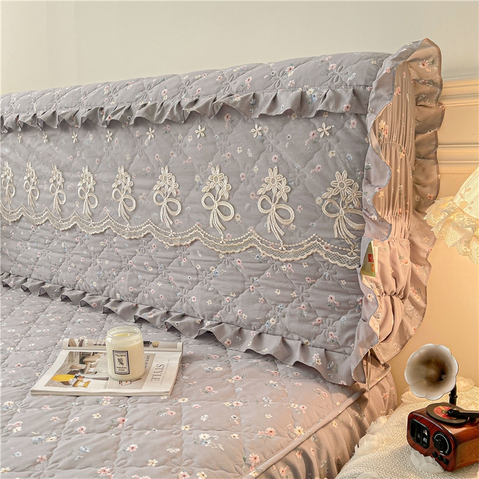 91家纺网 家纺一手货源 找家纺 十个点2025新款亲肤夹棉床头罩 迷迭香