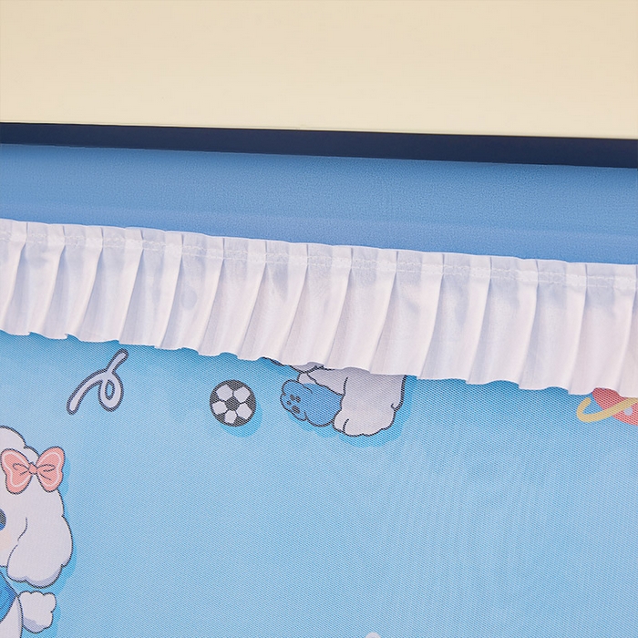 91家纺网 家纺一手货源 找家纺 迪凡保罗2025新款2504专版印花遮光帘上下铺子母蚊帐-常规款 可爱狗狗