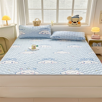 91家纺网 家纺一手货源 找家纺 （总）兄弟坊 正版授权卡通印花水洗棉夹棉床垫床护垫 学生床垫 床笠