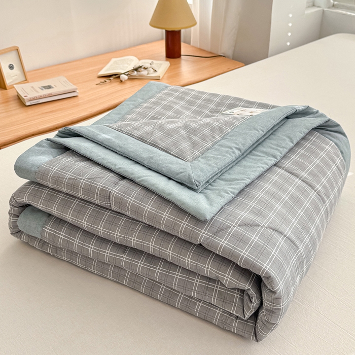 91家纺网 家纺一手货源 找家纺 （总）金泰莱 2025新款里外全棉手包边棉花夏被