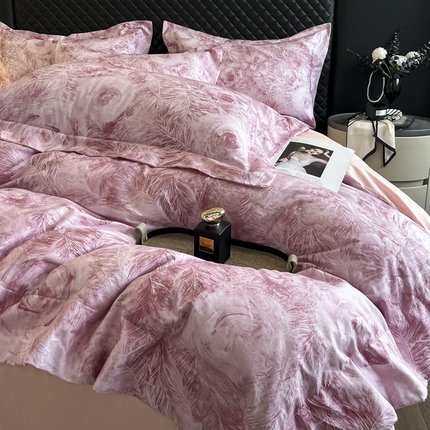 （总）（控价）新方向2025新款全棉长绒棉数码印花四件套-秘密花园