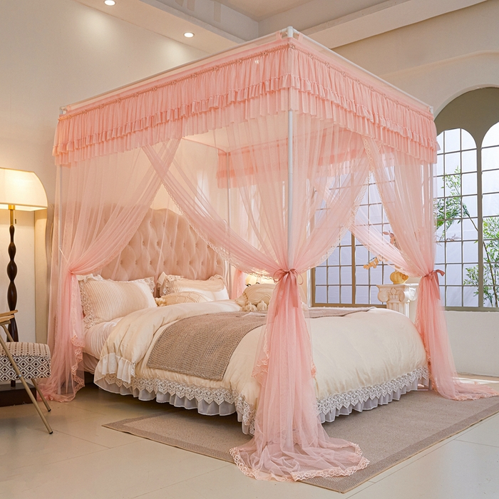 91家纺网 家纺一手货源 找家纺 梦尔佳 2025新款落地款蚊帐-赏心悦目系列860型号 藕玉