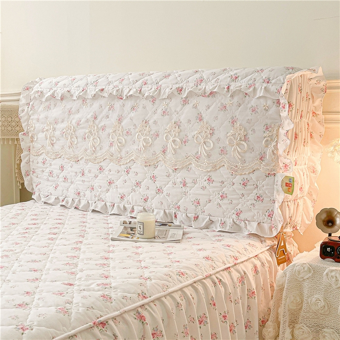 91家纺网 家纺一手货源 找家纺 十个点2025新款亲肤夹棉床头罩 花儿朵朵