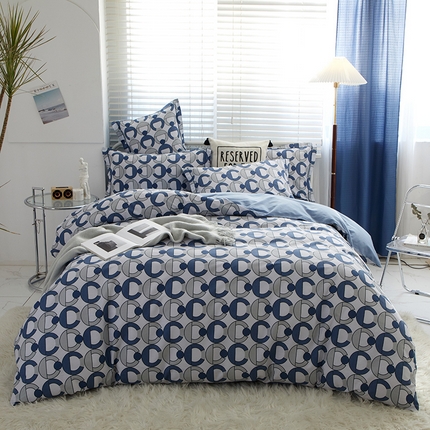 91家纺网 家纺一手货源 找家纺 （总）启航家居2025新款春夏直播爆款全棉大版印花四件套