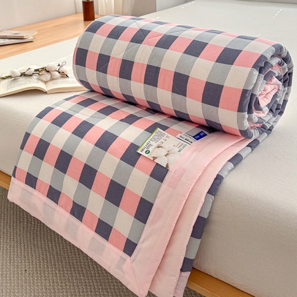 棉乐町家居 2025新款里外全棉手包边棉花夏被 优卡生活