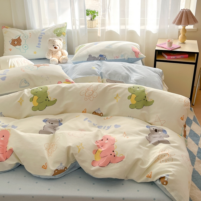 91家纺网 家纺一手货源 找家纺 吉象家纺 2025新款高支密全棉印花四件套12868跑量款 音乐考拉