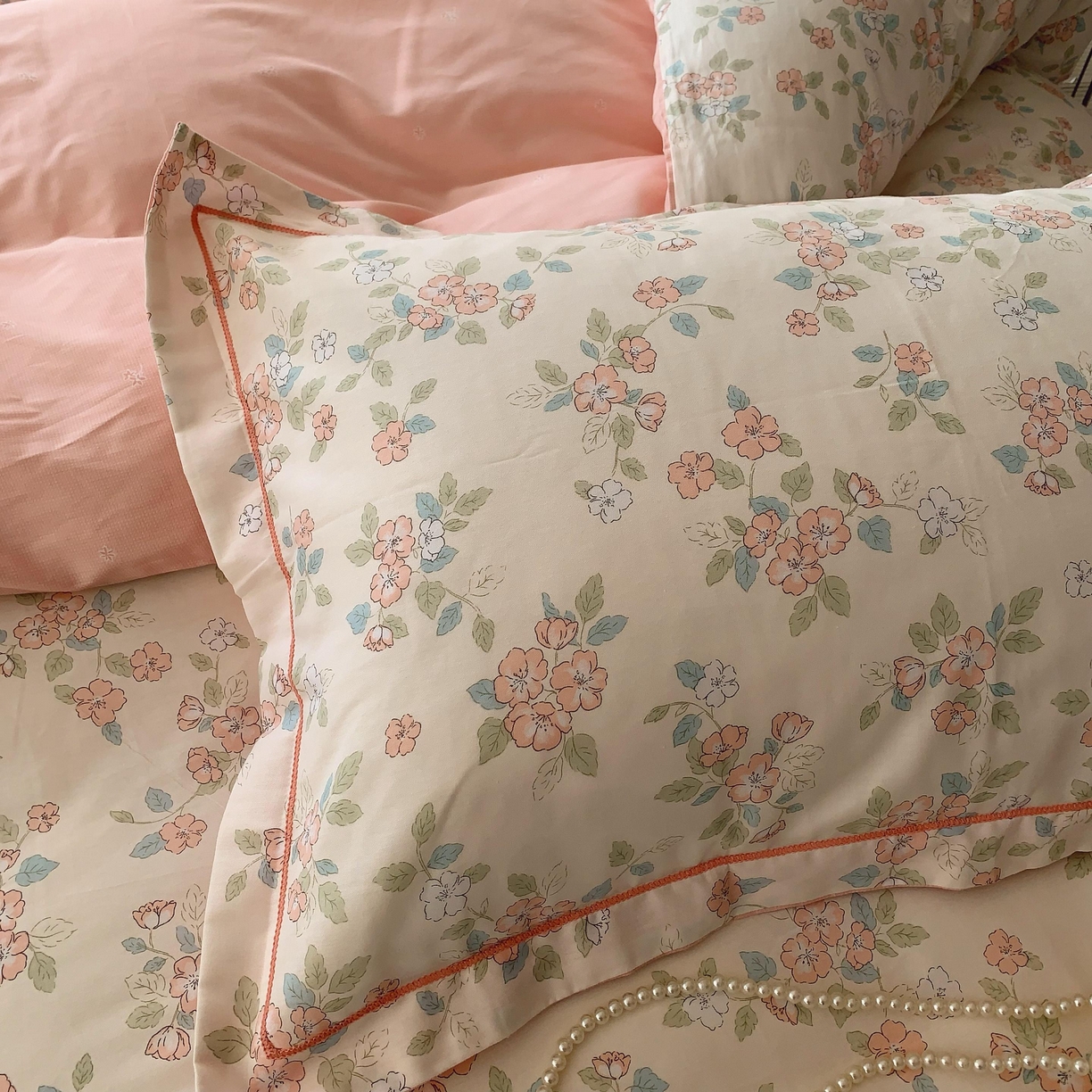 91家纺网 家纺一手货源 找家纺 奈萝家纺 2025新款亲肤小清新全棉四件套 伊甸园