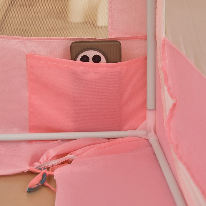 91家纺网 家纺一手货源 找家纺 迪凡保罗2025新款2504专版印花遮光帘上下铺子母蚊帐-常规款 粉红兔兔