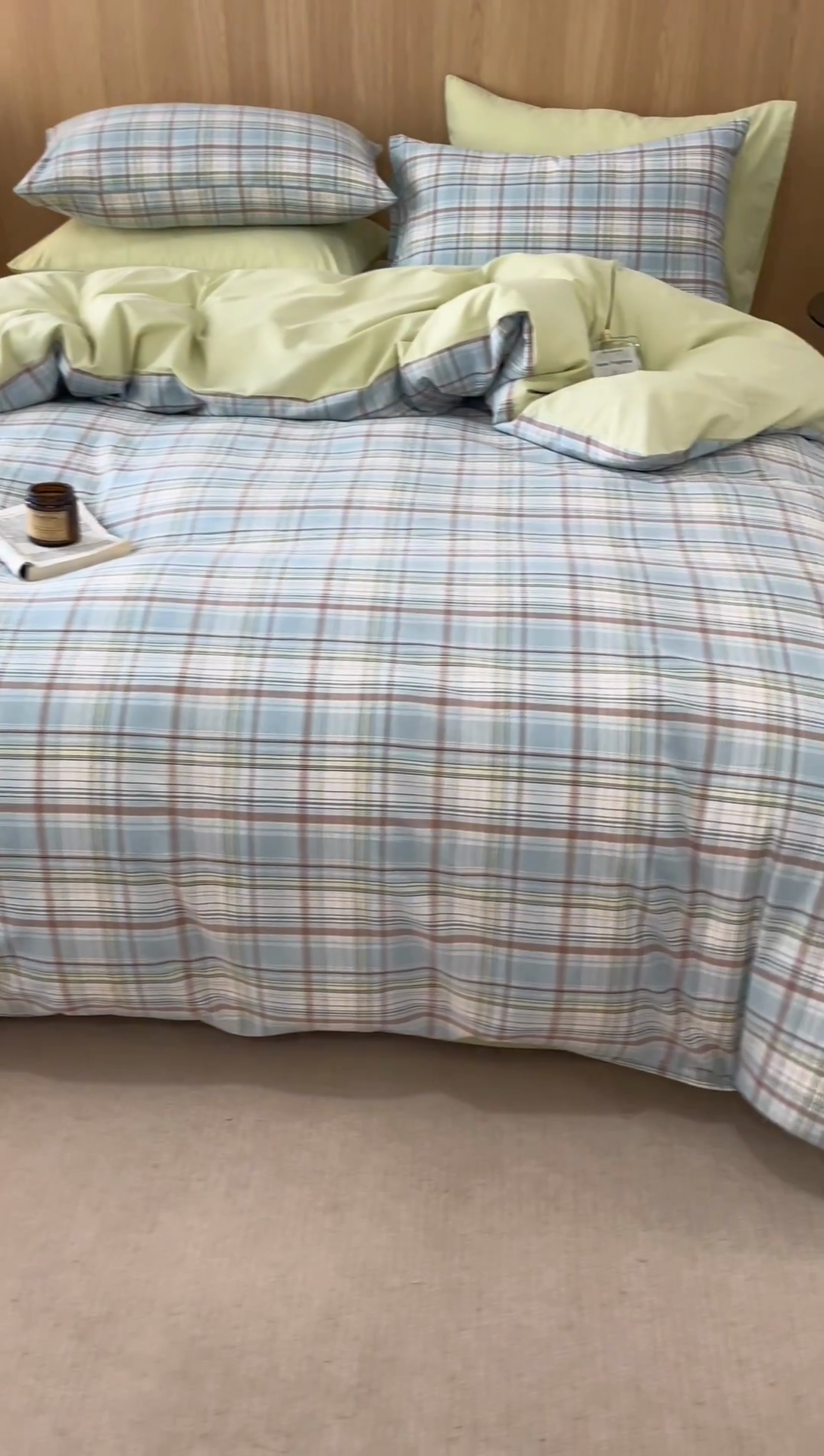 91家纺网 家纺一手货源 找家纺 趣色家纺 2025新款全棉色织水洗棉四件套 春风曲