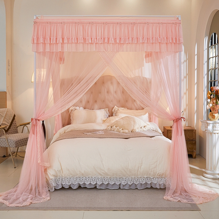 91家纺网 家纺一手货源 找家纺 梦尔佳 2025新款落地款蚊帐-赏心悦目系列860型号 藕玉