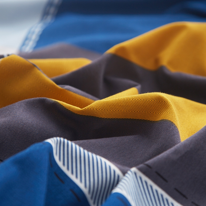 91家纺网 家纺一手货源 找家纺 启航家居2025新款春夏直播爆款全棉大版印花四件套 卡菲洛