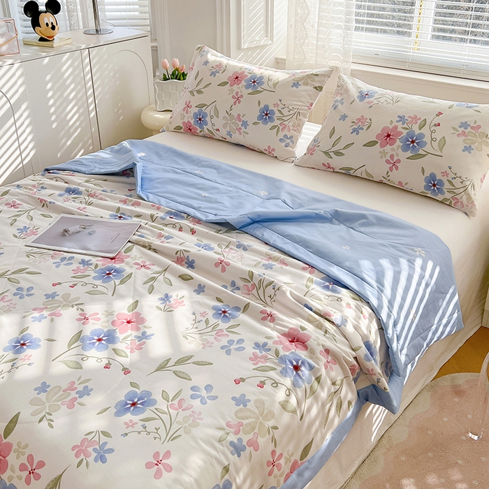 91家纺网 家纺一手货源 找家纺 尊妙被业 2025新款里外全棉印花棉花被纯棉夏被夏凉被全棉棉花夏凉被繁花舒暖