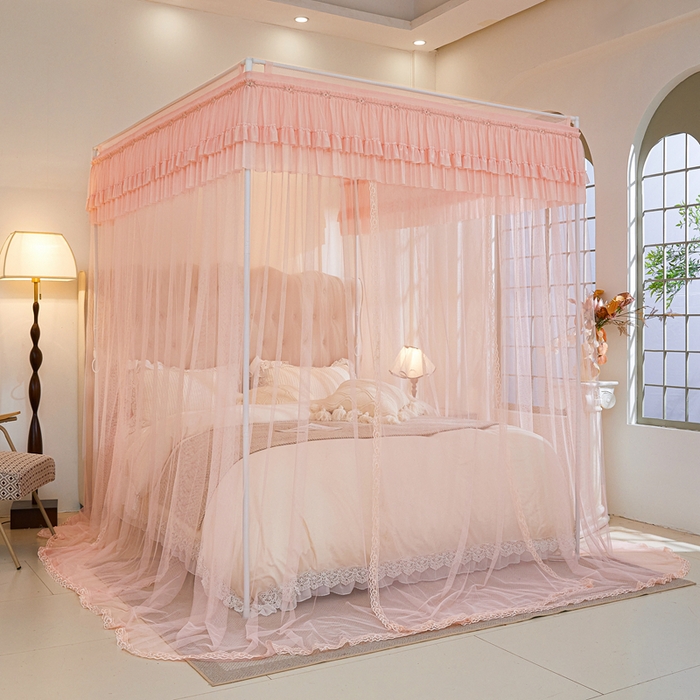 91家纺网 家纺一手货源 找家纺 梦尔佳 2025新款落地款蚊帐-赏心悦目系列860型号 藕玉