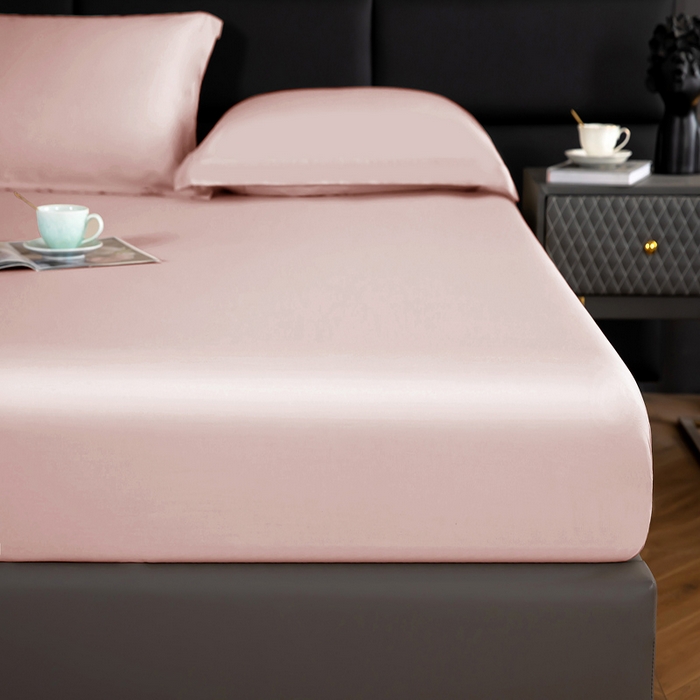 91家纺网 家纺一手货源 找家纺 天瑜家纺 2025新款纯色天丝夏被 纯豆沙