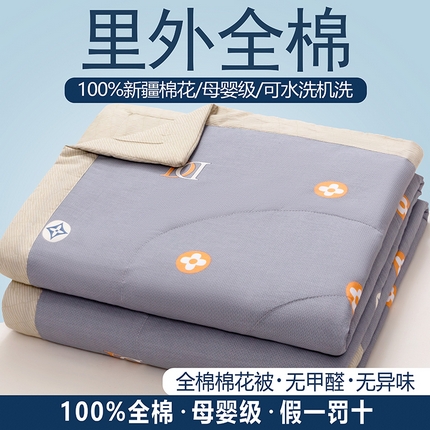 尊妙被业 2025新款里外全棉印花棉花被纯棉夏被夏凉被全棉棉花夏凉被迪达拉