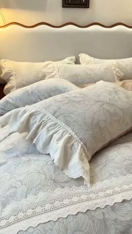 91家纺网 家纺一手货源 找家纺 （总）亲亲公主 2025新款棉麻提花四件套