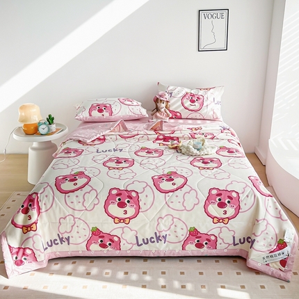 91家纺网 家纺一手货源 找家纺 （总）黛妮雅 2025新款里外全棉印花棉花被纯棉夏被夏凉被空调被 夏被四件套