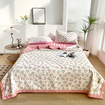 91家纺网 家纺一手货源 找家纺 （总）黛妮雅 2025新款里外全棉印花棉花被纯棉夏被夏凉被空调被 夏被四件套