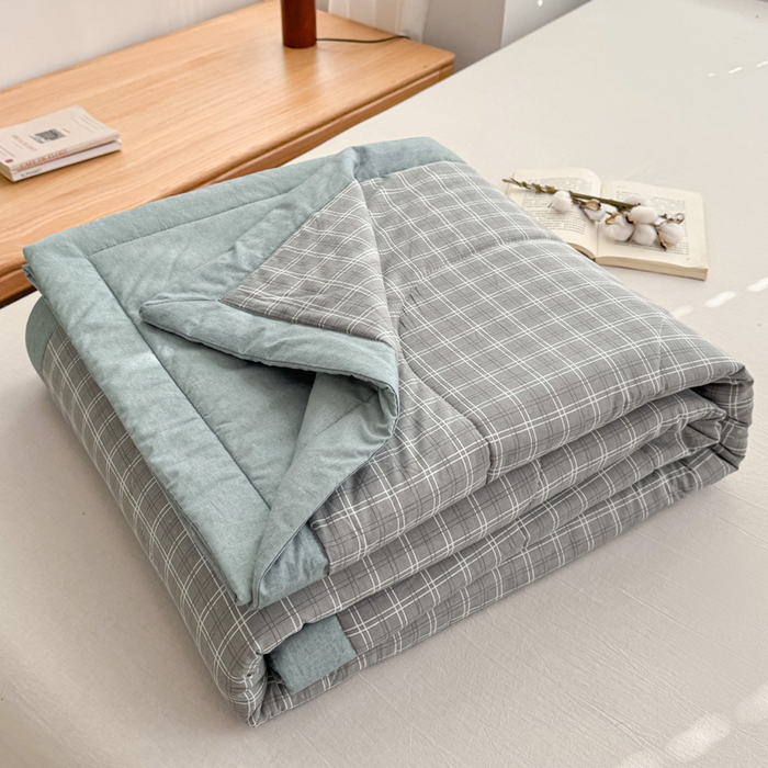 91家纺网 家纺一手货源 找家纺 （总）金泰莱 2025新款里外全棉手包边棉花夏被