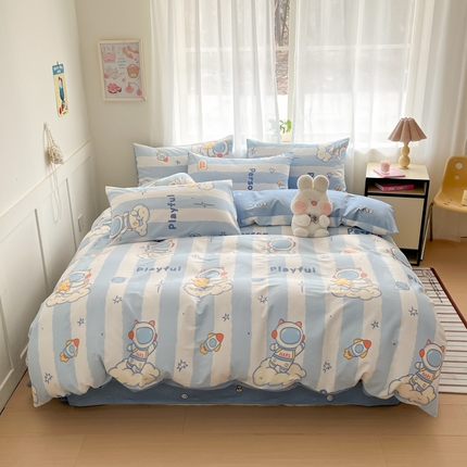 吉象家纺 2025新款高支密全棉印花四件套12868跑量款 遨游星际