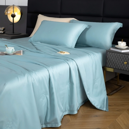 91家纺网 家纺一手货源 找家纺 （总）天瑜家纺 2025新款纯色天丝夏被