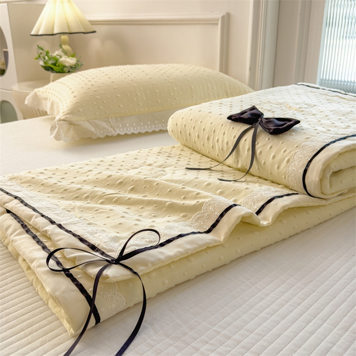 91家纺网 家纺一手货源 找家纺 （总）五月家纺 2025新款四层纱按摩豆豆呗泡泡夏被子被芯