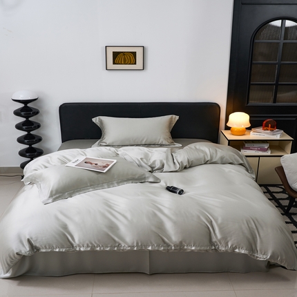 顾家家居  2025新款纯色兰精天丝四件套 高级灰