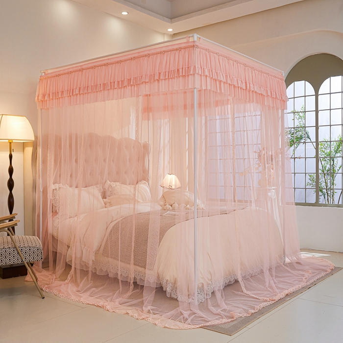 91家纺网 家纺一手货源 找家纺 梦尔佳 2025新款落地款蚊帐-赏心悦目系列860型号 藕玉