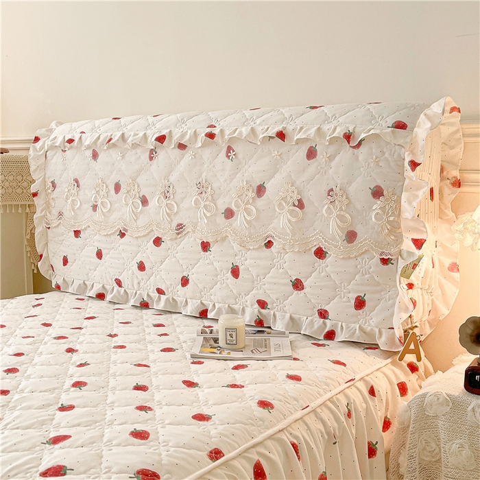 91家纺网 家纺一手货源 找家纺 十个点2025新款亲肤夹棉床头罩 真爱草莓