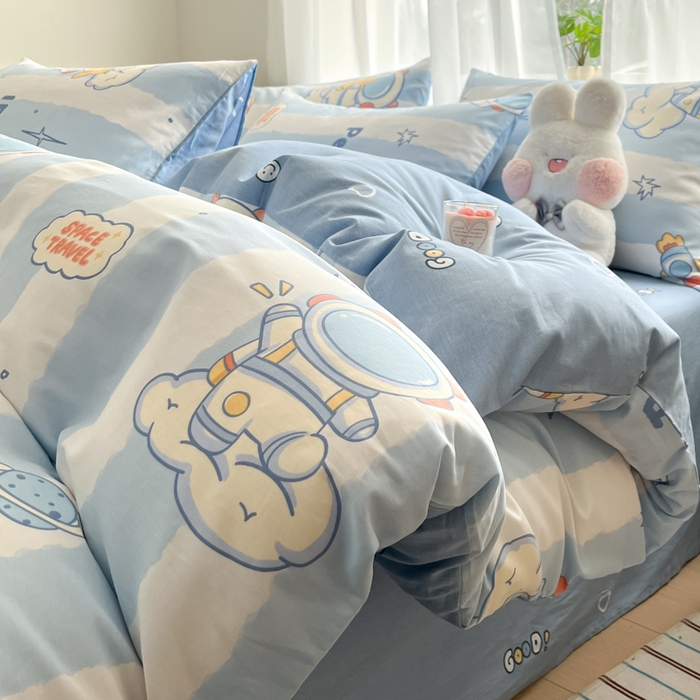 91家纺网 家纺一手货源 找家纺 （总）吉象家纺 2025新款高支密全棉印花四件套12868跑量款