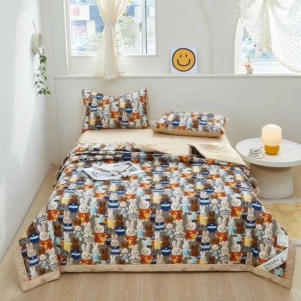 91家纺网 家纺一手货源 找家纺 （总）黛妮雅 2025新款里外全棉印花棉花被纯棉夏被夏凉被空调被 夏被四件套