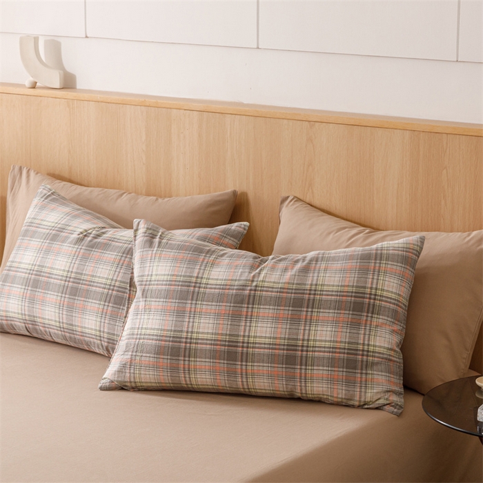 91家纺网 家纺一手货源 找家纺 趣色家纺 2025新款全棉色织水洗棉四件套 乔纳森