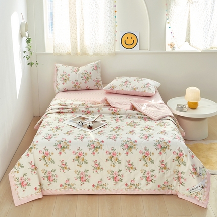 91家纺网 家纺一手货源 找家纺 （总）黛妮雅 2025新款里外全棉印花棉花被纯棉夏被夏凉被空调被 夏被四件套